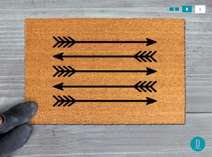 Arrow Doormat: Natural Coir + Latex Backing Welcome Mat
