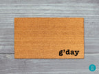G'day Doormat: Aussie Welcome Mat with Natural Coir Fibers