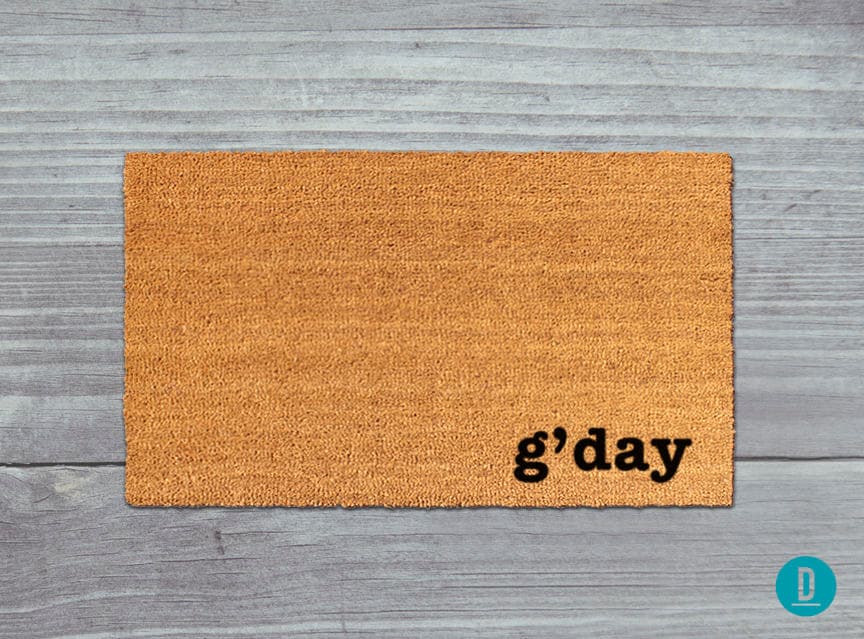 G'day Doormat: Aussie Welcome Mat with Natural Coir Fibers
