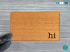 Cheerful 'Hi' Doormat: Handmade Painted Coir Welcome Mat