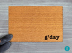 G'day Doormat: Aussie Welcome Mat with Natural Coir Fibers