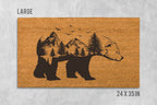 Bear Silhouette Doormat: Natural Coir Welcome Mat