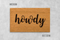 Western Howdy Doormat - Natural Coir, Latex Backing