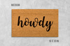 Western Howdy Doormat - Natural Coir, Latex Backing