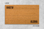 Aloha Welcome Mat: Double Sided Design with Coconut Fiber - Latex Backing
