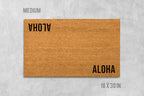 Aloha Welcome Mat: Double Sided Design with Coconut Fiber - Latex Backing