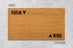 Wine Welcome Mat: Funny Double Design in Coir + Latex Backed Door Rug