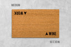 Wine Welcome Mat: Funny Double Design in Coir + Latex Backed Door Rug