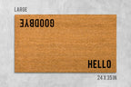 Hello Goodbye Doormat: Double-Sided Natural Coir Welcome Mat