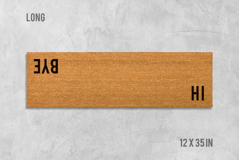 Hi Bye Door Mat - Double-Sided Funny Coir Welcome Rug