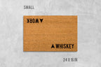 Whiskey Doormat: Double Funny Welcome Mat (Coir, Latex)