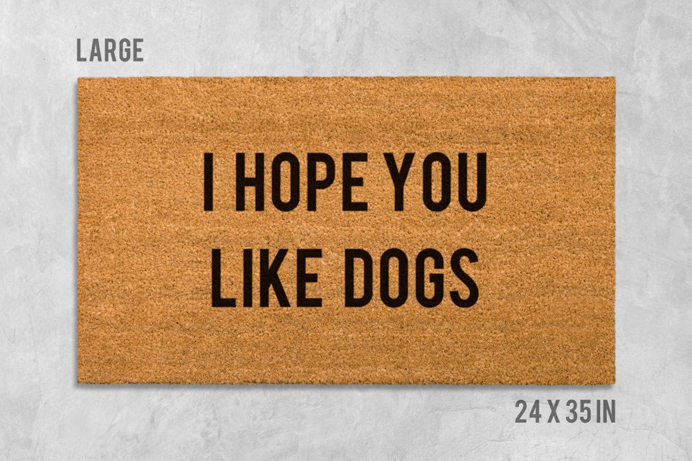 Doormat: Funny Dog Design, Natural Coir (Latex Backing, Outdoor Use)