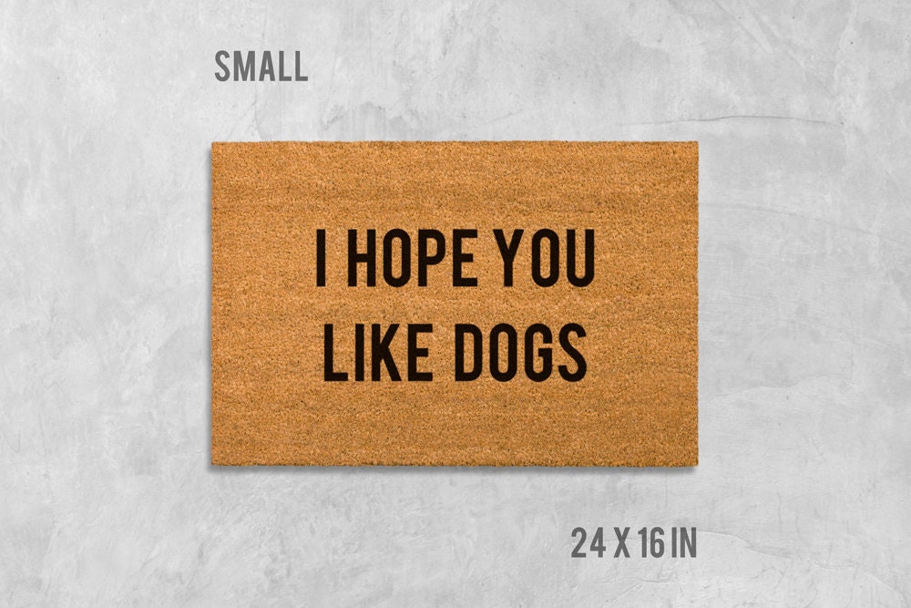 Doormat: Funny Dog Design, Natural Coir (Latex Backing, Outdoor Use)