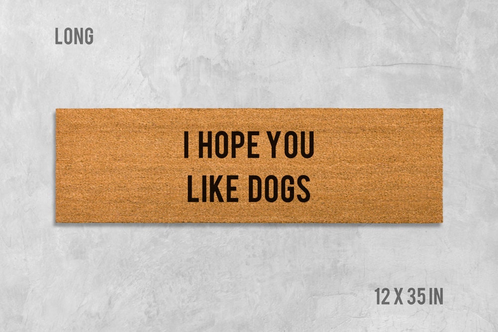 Doormat: Funny Dog Design, Natural Coir (Latex Backing, Outdoor Use)