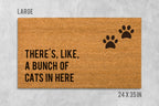 Funny Cat Doormat 'Bunch of Cats' Welcome Mat (Natural Coir)