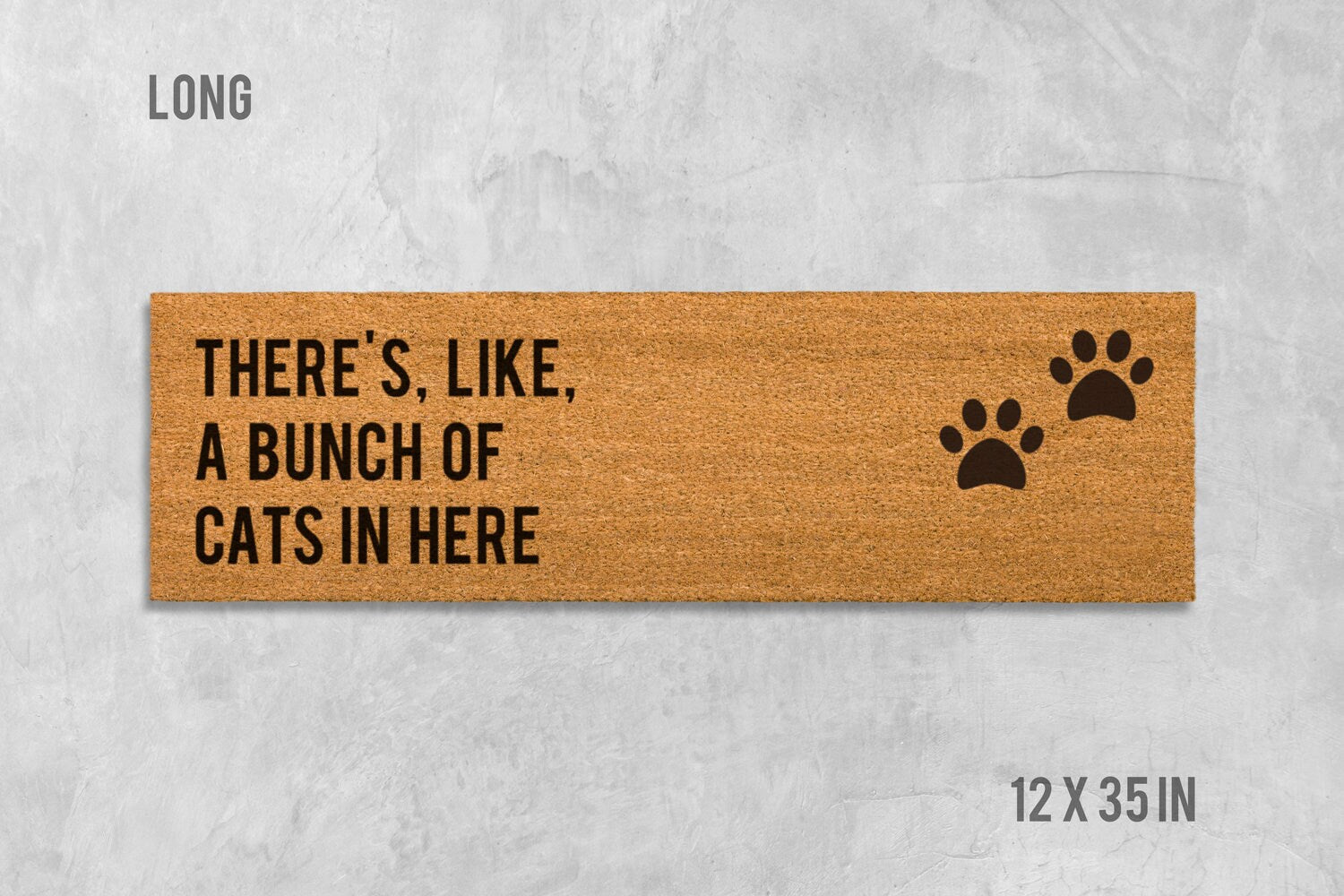 Funny Cat Doormat 'Bunch of Cats' Welcome Mat (Natural Coir)