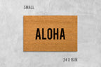 Hawaiian Aloha Doormat, Coconut Coir Welcome Mat (Natural, Latex Backing)