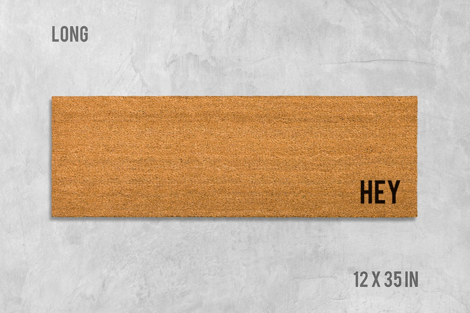 Funny Hey Doormat: Natural Coir, Latex Welcome Mat