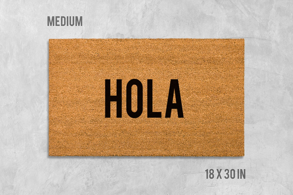 Hola Doormat: Natural Coir Welcome Mat (Latex Backing)
