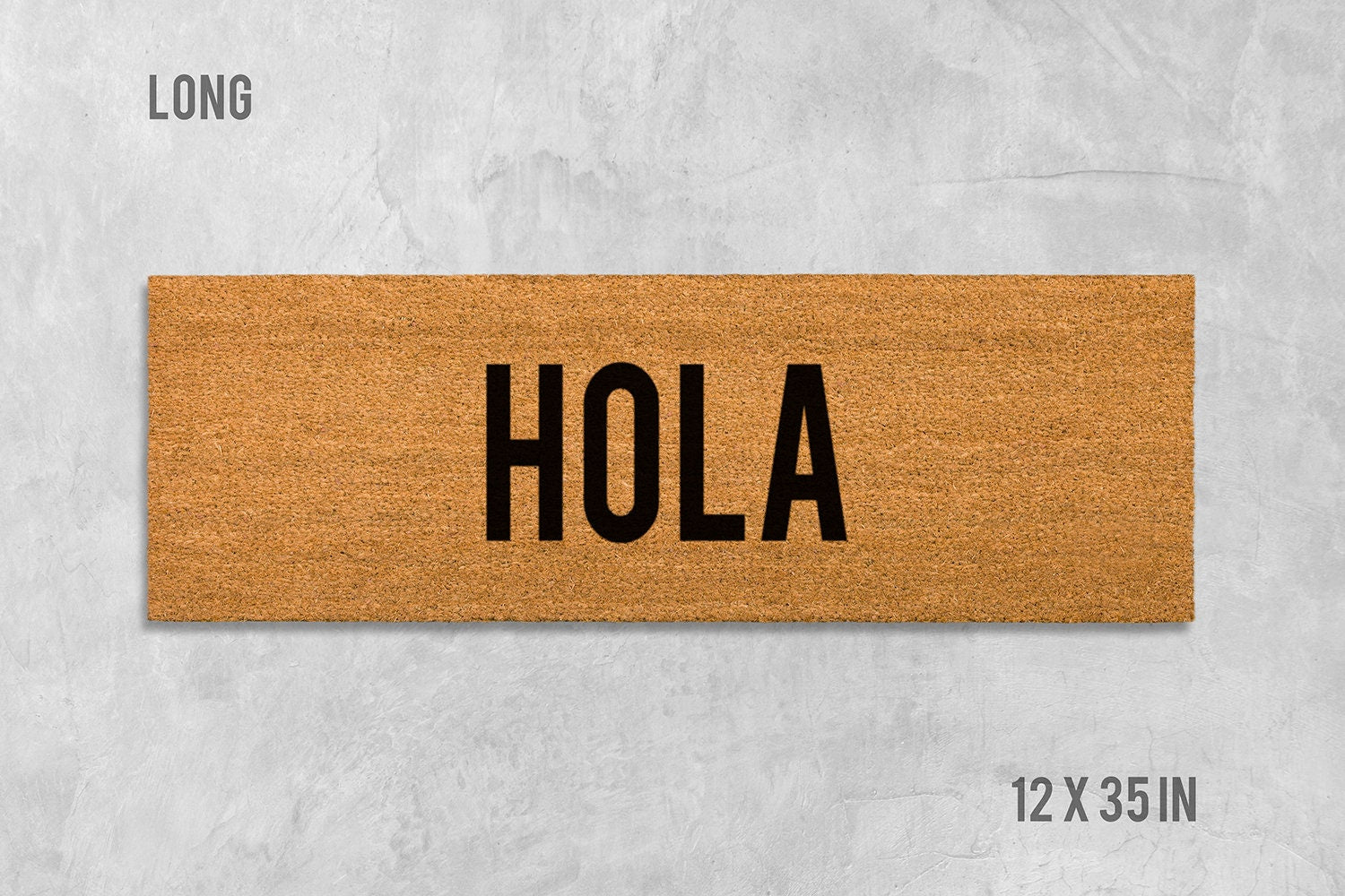 Hola Doormat: Natural Coir Welcome Mat (Latex Backing)