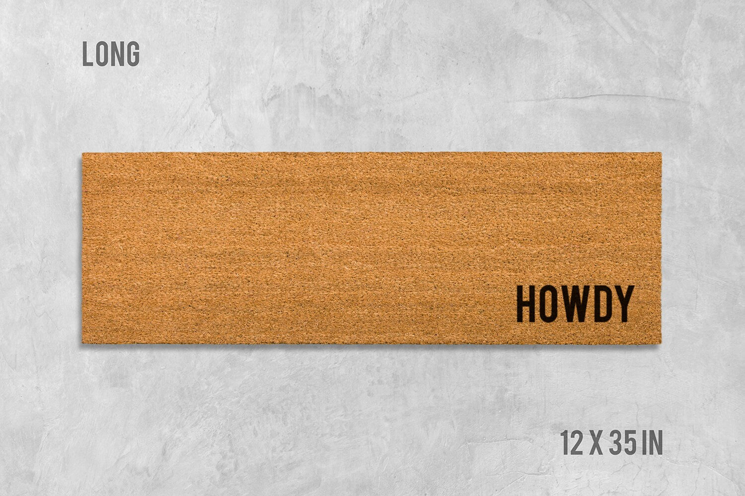 Funny Howdy Doormat - Natural Coir, Western Welcome Mat