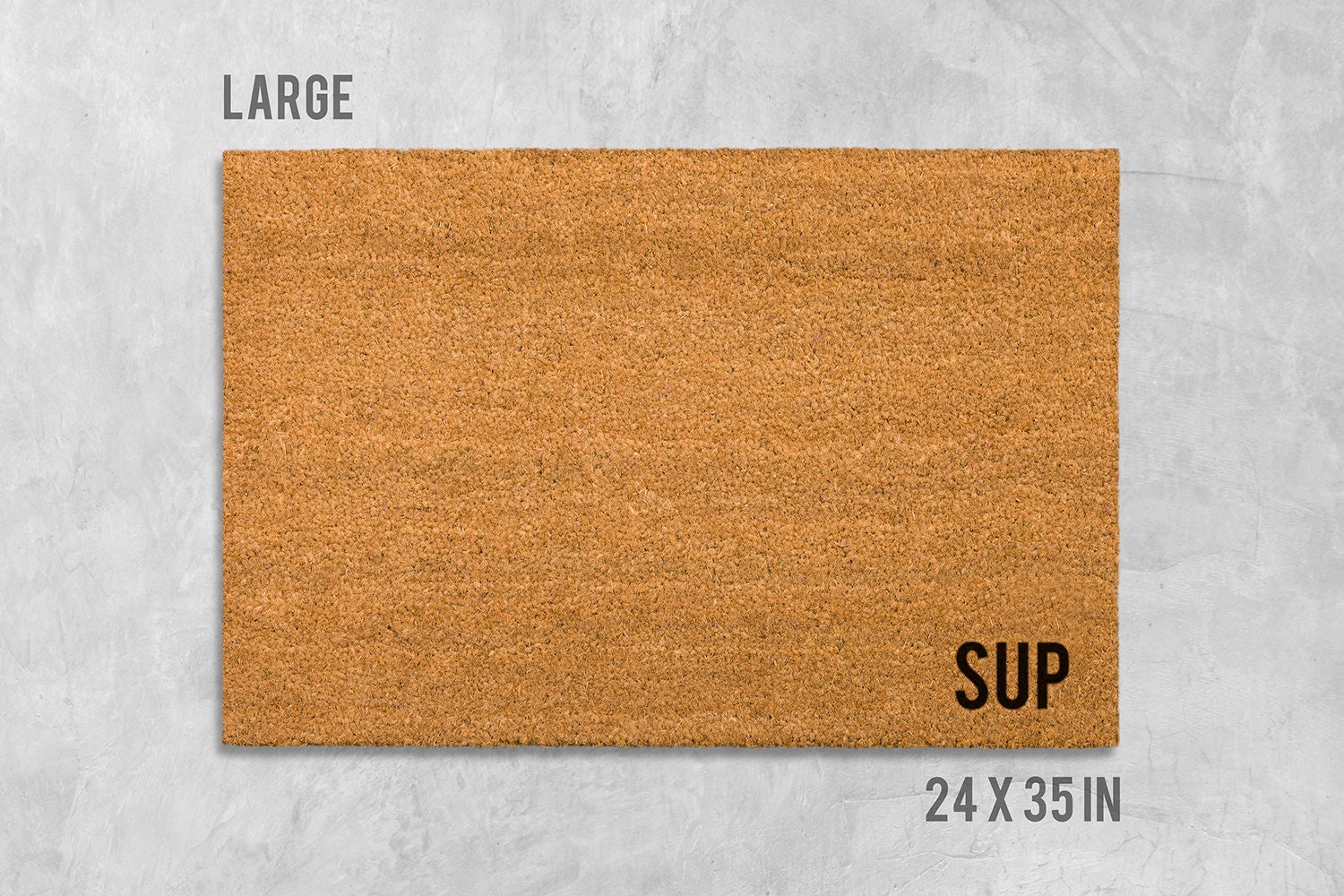Funny Sup Doormat, Natural Coir (Latex Backing, Outdoor Use)