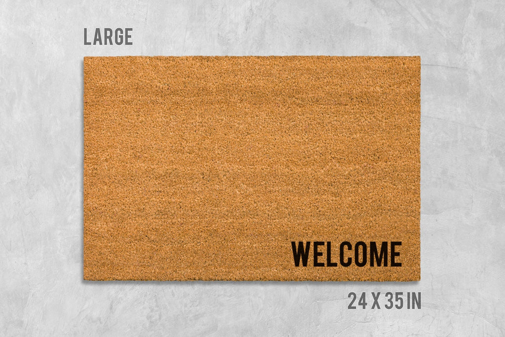 Welcome Doormat: Natural Coconut Fiber - Latex Backing