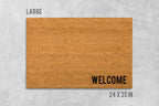 Welcome Doormat: Natural Coconut Fiber - Latex Backing