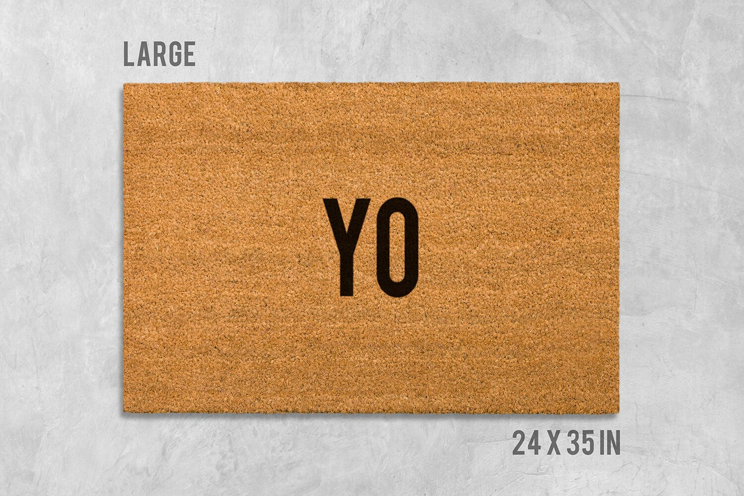 Funny Yo Doormat: Natural Coir Welcome Mat for Home