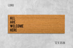 All Are Welcome Here Doormat, Natural Coir (Latex Backing)