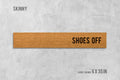 Shoes Off Welcome Mat - Slim Coir Doormat for Small Spaces