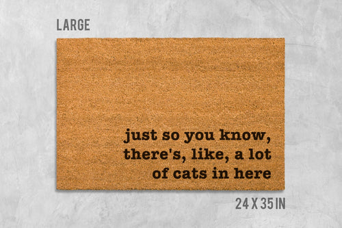 Cat Doormat: Funny Natural Fiber Welcome Mat (House Entry)