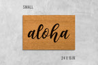 Aloha Welcome Mat: Coconut Fiber Doormat - Latex Backing