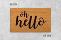 Oh Hello Doormat: Friendly Welcome Mat (Natural Coir, Latex)