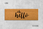 Oh Hello Doormat: Friendly Welcome Mat (Natural Coir, Latex)