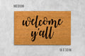 Welcome Y'all Doormat - Natural Coir with Latex Backing