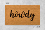 Western Howdy Doormat - Natural Coir, Latex Backing