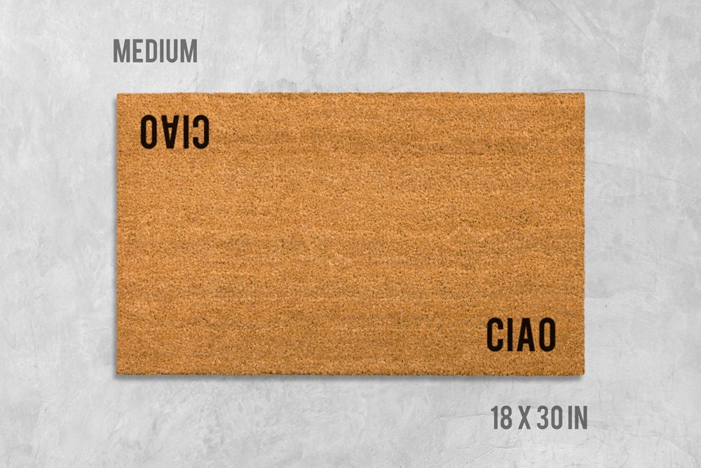 Ciao Doormat: Italian Style Welcome Mat (Natural Coir)