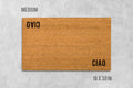 Ciao Doormat: Italian Style Welcome Mat (Natural Coir)