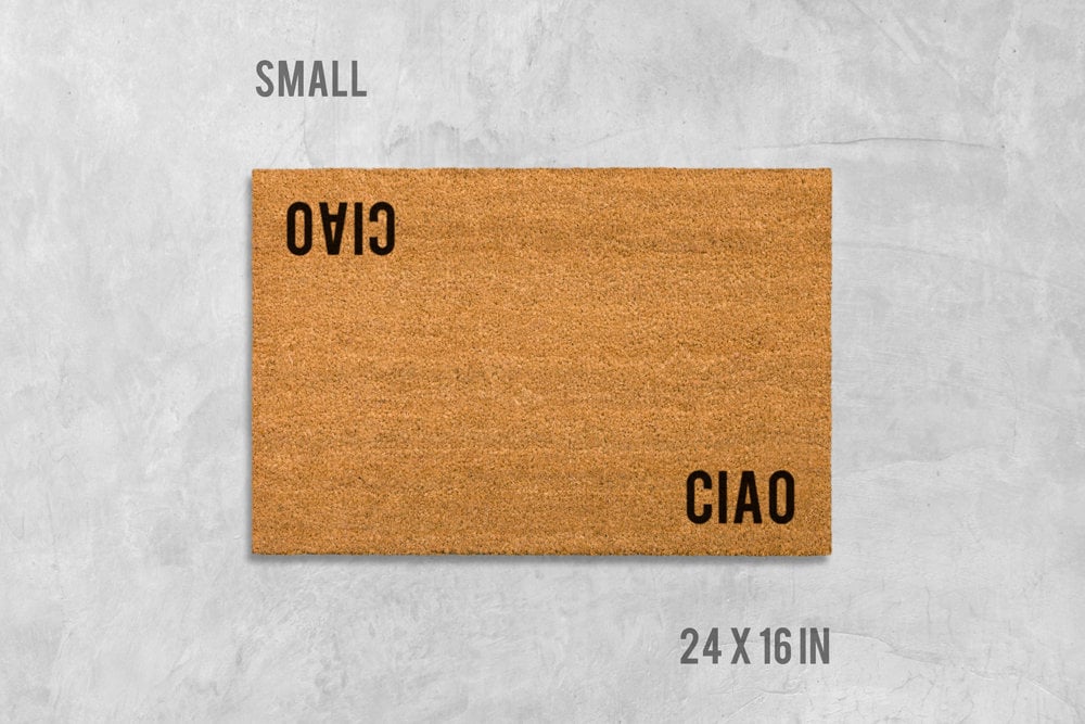Ciao Doormat: Italian Style Welcome Mat (Natural Coir)