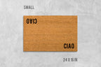 Ciao Doormat: Italian Style Welcome Mat (Natural Coir)