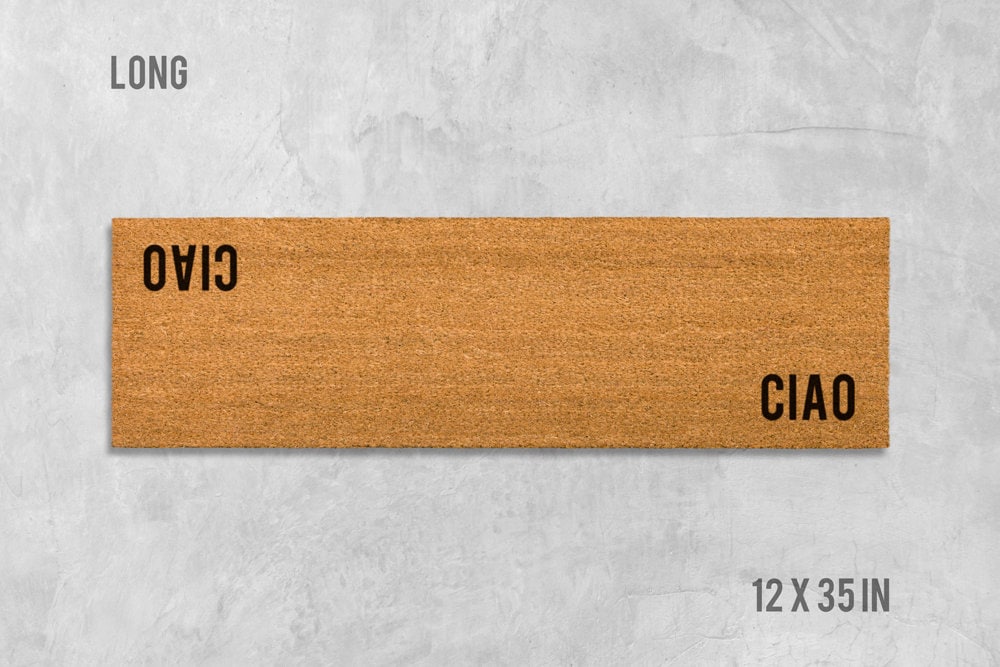 Ciao Doormat: Italian Style Welcome Mat (Natural Coir)