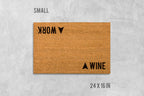 Wine Welcome Mat: Funny Double Design in Coir + Latex Backed Door Rug