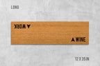 Wine Welcome Mat: Funny Double Design in Coir + Latex Backed Door Rug