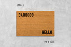 Hello Goodbye Doormat: Double-Sided Natural Coir Welcome Mat