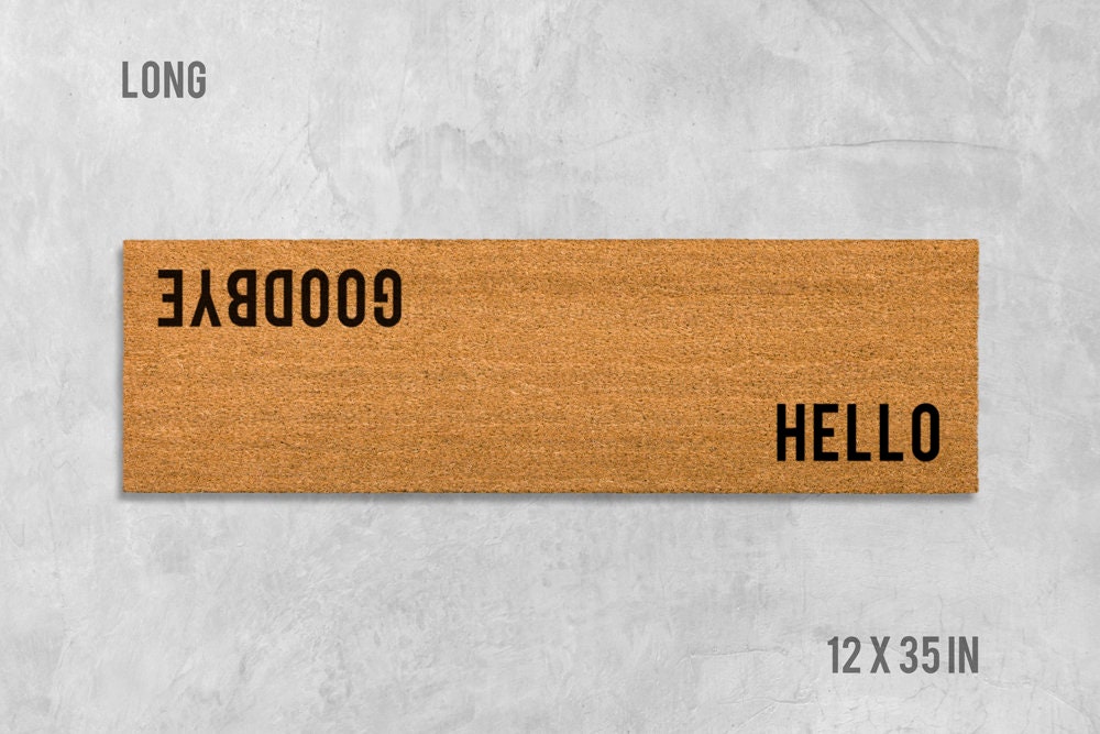 Hello Goodbye Doormat, Hello Doormat, Hello Goodbye Door Mat, Hello, Bye Doormat, Hello Doormat, Double Doormat, Hello Door Mat, Funny Mat