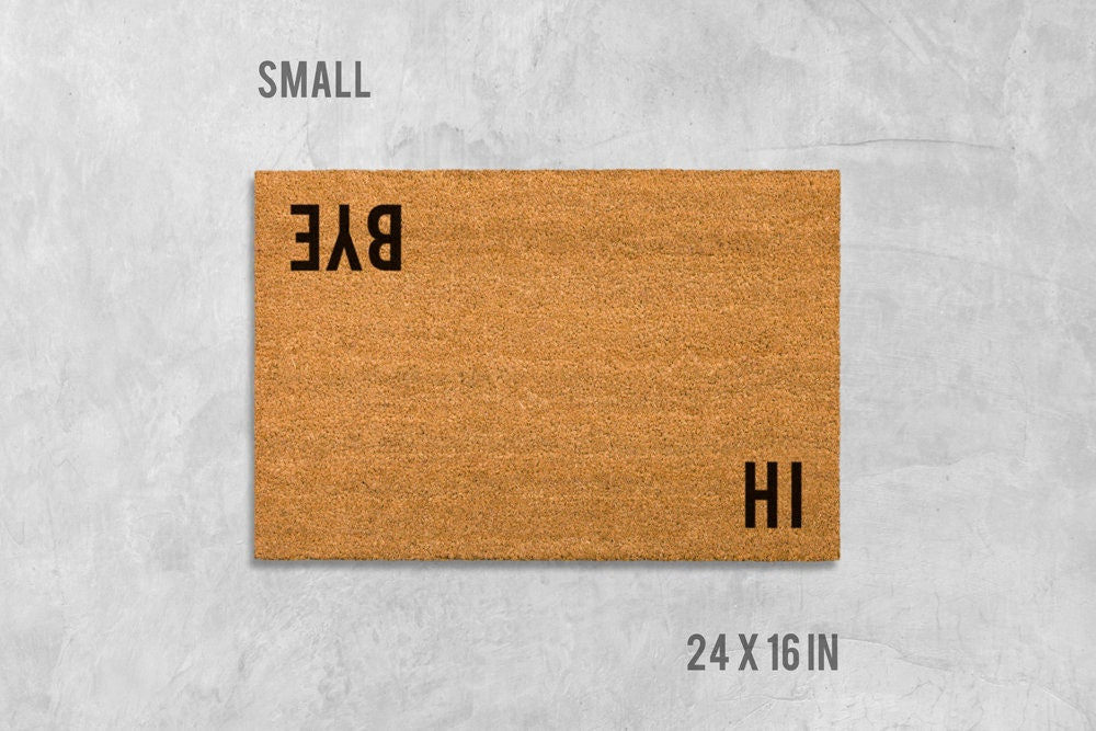 Hi Bye Door Mat - Double-Sided Funny Coir Welcome Rug