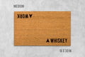 Whiskey Doormat: Double Funny Welcome Mat (Coir, Latex)