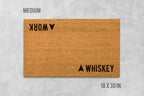 Whiskey Doormat: Double Funny Welcome Mat (Coir, Latex)