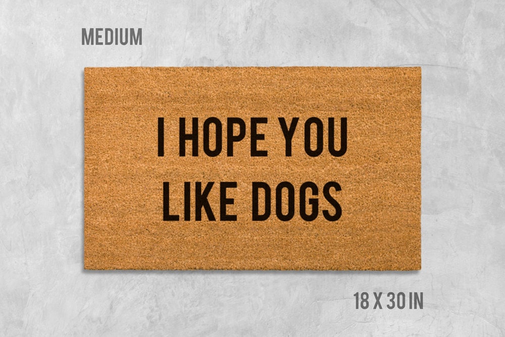Doormat: Funny Dog Design, Natural Coir (Latex Backing, Outdoor Use)